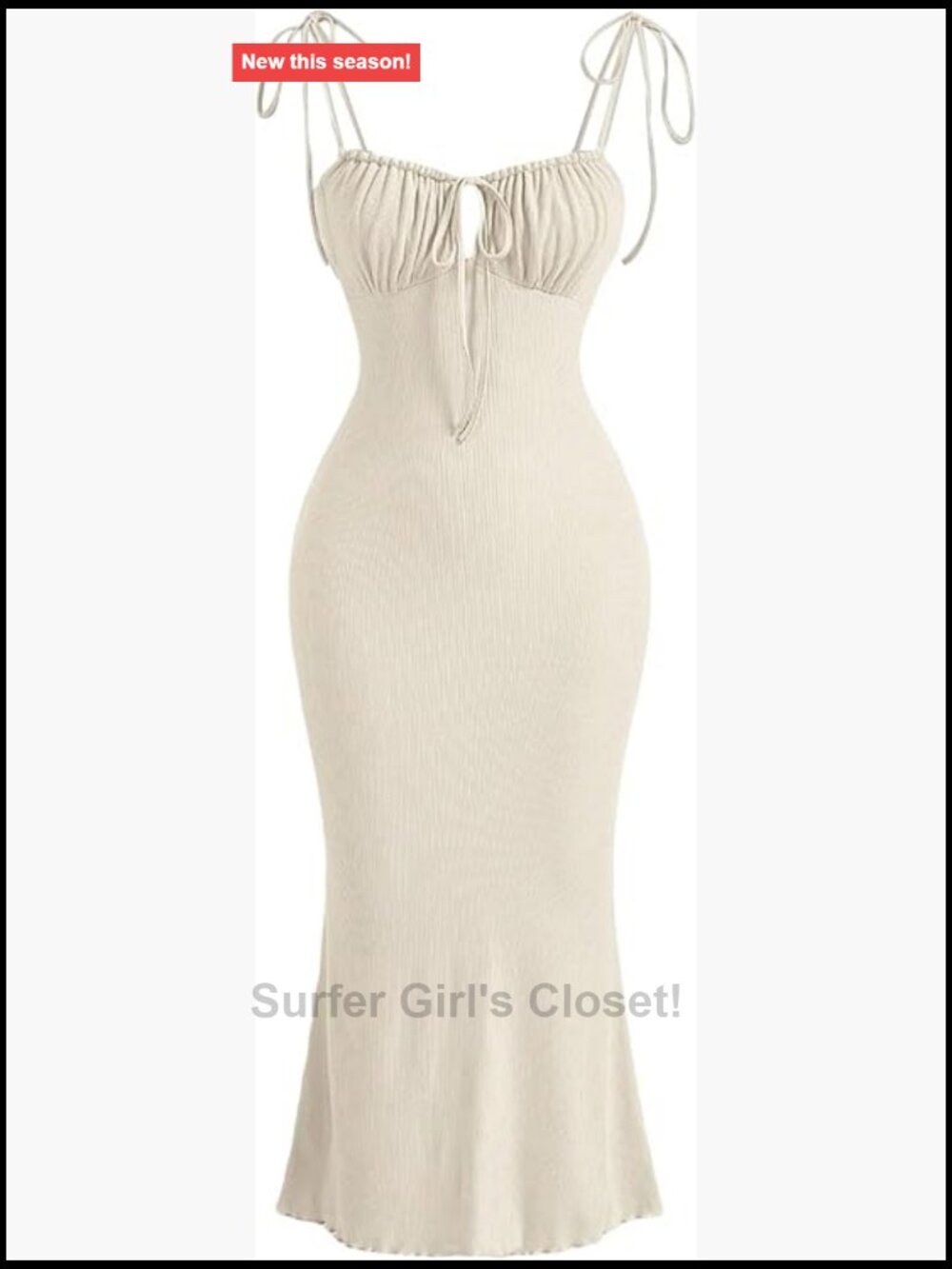 Ribbed Knit Bodycon Midi Dress Square Neck Short Sleeve